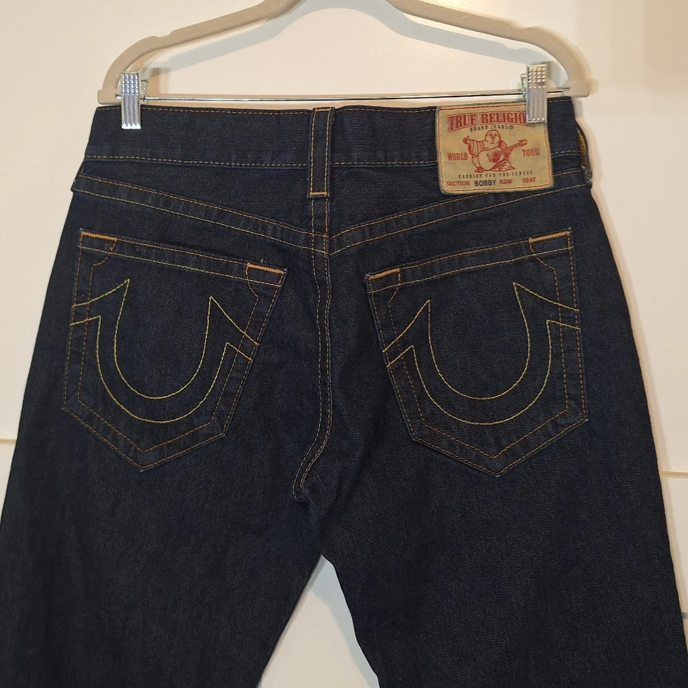 True Religion Bobby Jeans Darkwash Cotton Made In USA 32x31